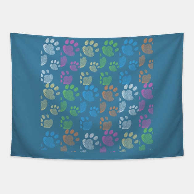 Dog paw Tapestry by SannRoCh