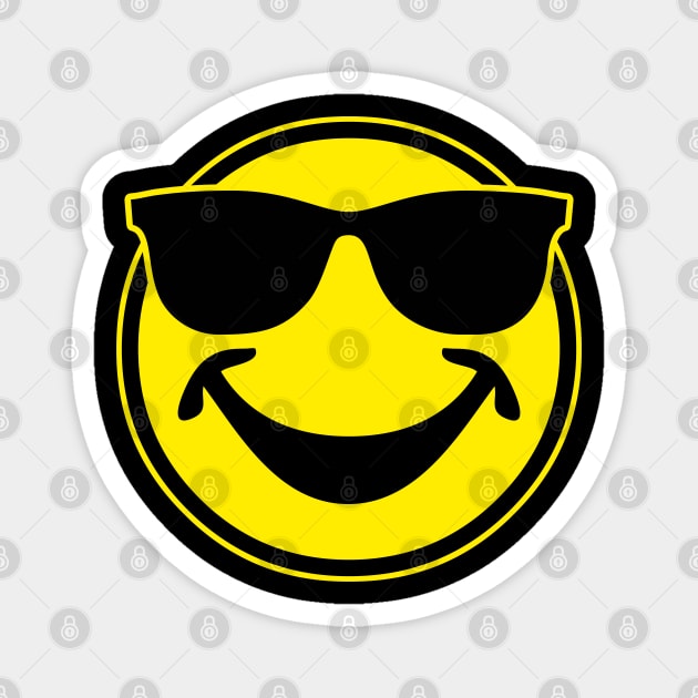 COOL yellow SMILEY BRO with sunglasses Magnet by EDDArt