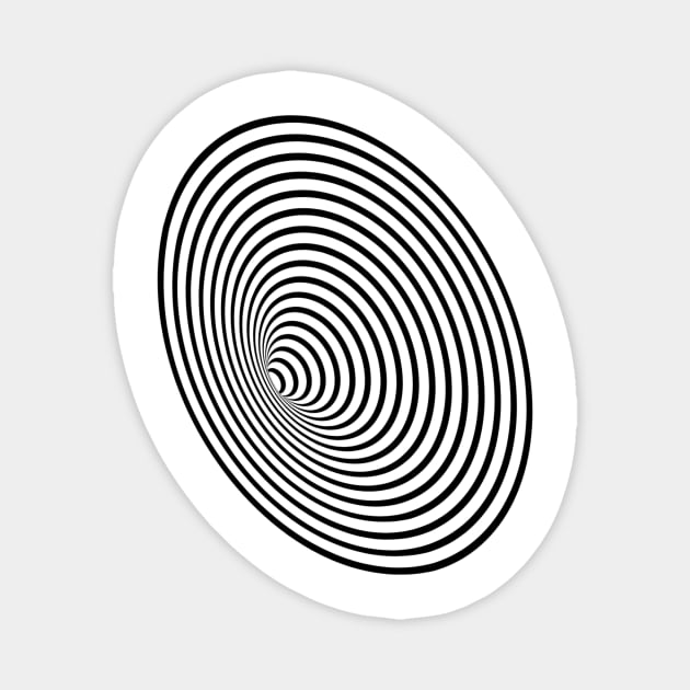 Hypnotic Circles Minimalart Magnet by FunnyMoonCosmic