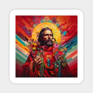 Colorful Prayer Jesus Christ Love is Love Magnet