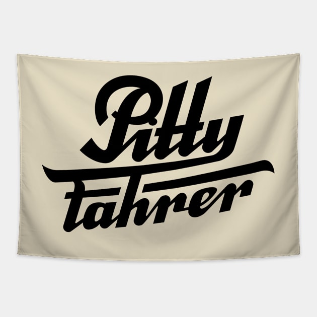 Pitty driver / Pitty driver logo (black) Tapestry by GetThatCar