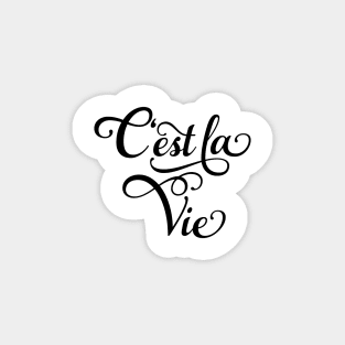 C'est la Vie, "that's life" French quote, lettering Magnet