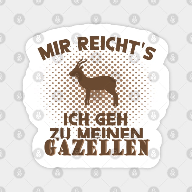 Wildtierliebhaber Gazelle Geschenk Fan Druck Magnet by FindYourFavouriteDesign