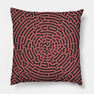 Radial Turing Pattern Square (Rose Gold) Pillow