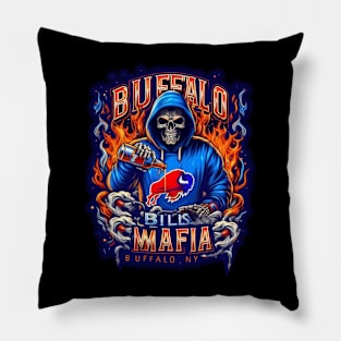 Bills Mafia Skeleton T-Shirt - Uniting in Fandom Pillow