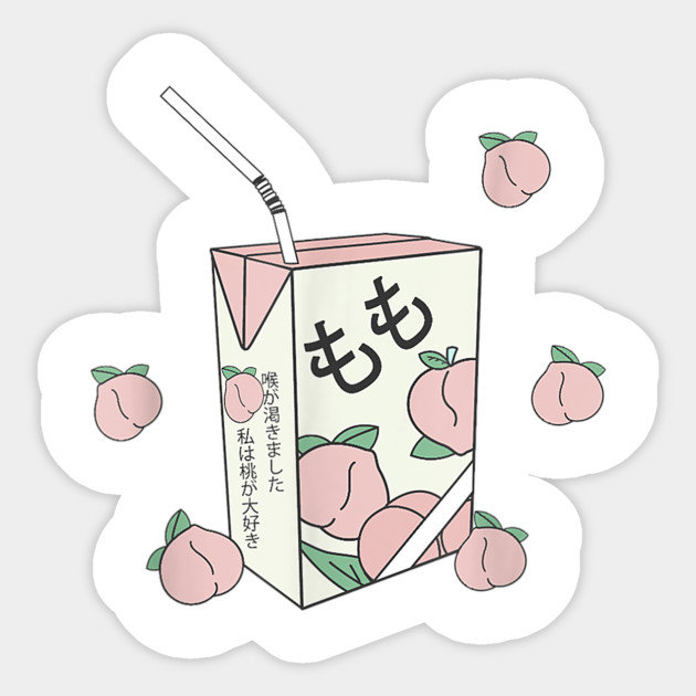 90s Japanese Aesthetic Peach Juice Shirt Otaku Anime Otaku