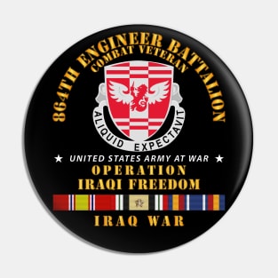 864th Eng Bn - Iraqi Freedom Veteran w IRAQ SVC Pin