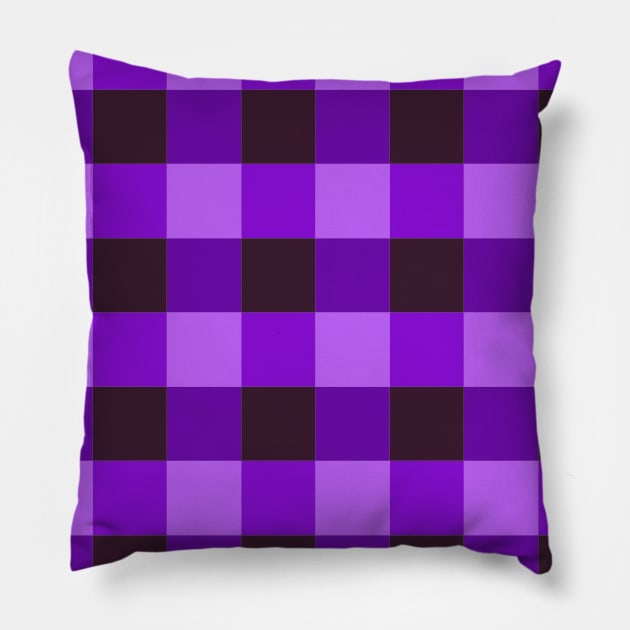 Purple Color Gingham Pattern 2 Pillow by aybe7elf