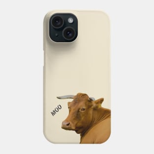 Moo! Cute an fun cow portrait Phone Case