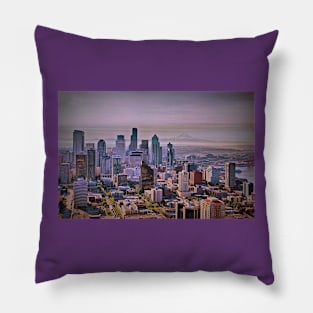 USA. Seattle. Downtown. Sunrise. Pillow