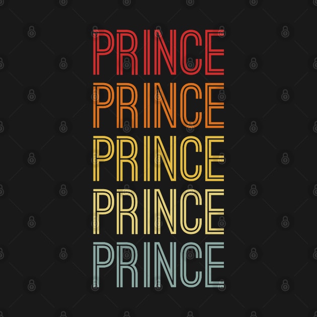 Prince Name Vintage Retro Pattern by CoolDesignsDz