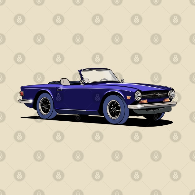 Triumph TR6 Car in blue by Webazoot