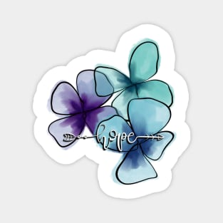 BluePurple Flower Magnet