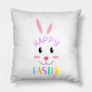 Happy Easter Bunny Face Pillow