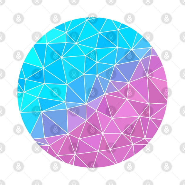 Vivid Cyan and Heliotrope Geometric Triangle Vector Pattern Design by love-fi