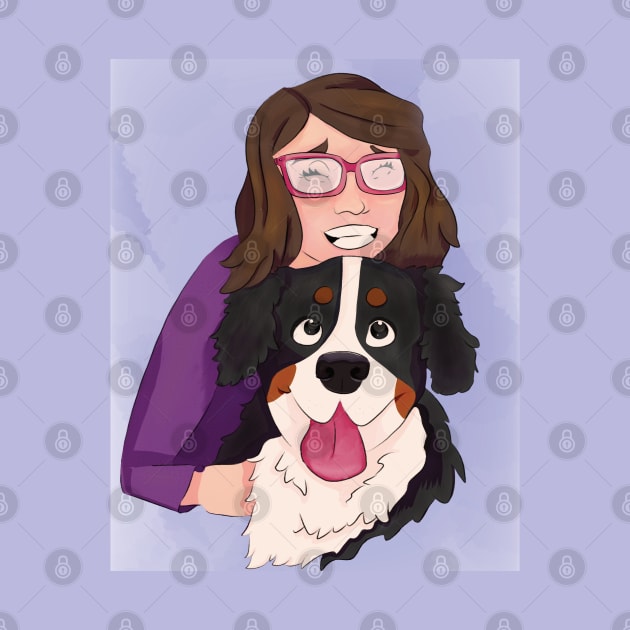 Bernese Mountain Dog with Brunette Mom by FlippinTurtles