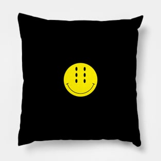 Six-Eyed Smiley Face, Front and Back Pillow