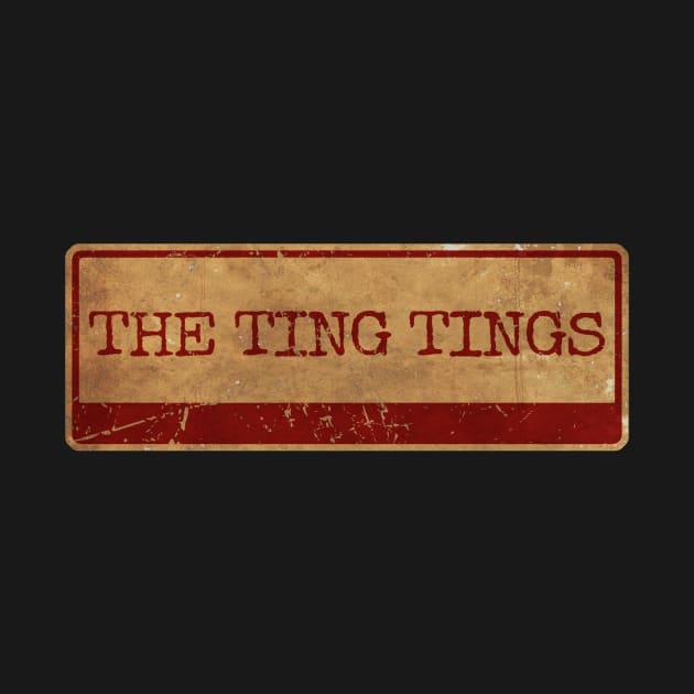 Aliska text red gold retro The Ting Tings by Aliska