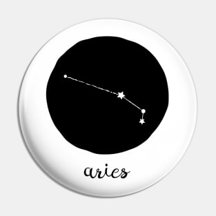 Aries Zodiac Constellation Astrological Sign Celestial Art Design Pin