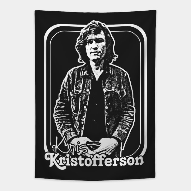 Kris Kristofferson / Original Retro Style Fan Design Tapestry by DankFutura