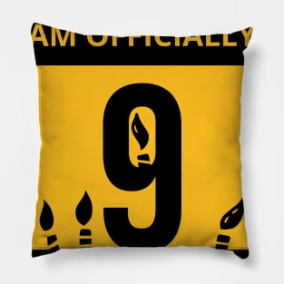 9th Birthday Officially a Quaranteen 9 Years Old Pillow