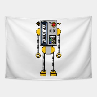 Pixel Robot 103 Tapestry