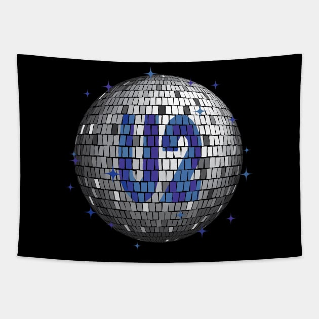 U2 Disco Ball | Blue Room Tapestry by Rad Love