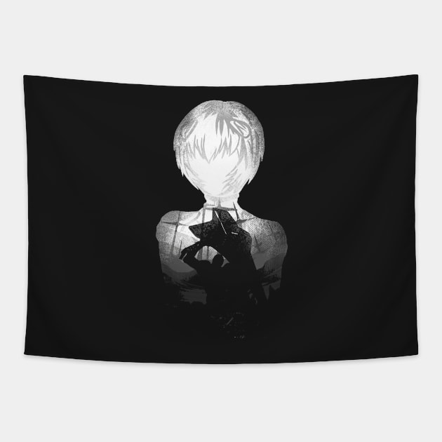 Monochrome Pilot 0 Tapestry by FanFreak