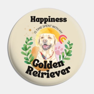 Happiness with English Mini Golden Retriever Mom Dog Mom Goldador Golden Mom Pin