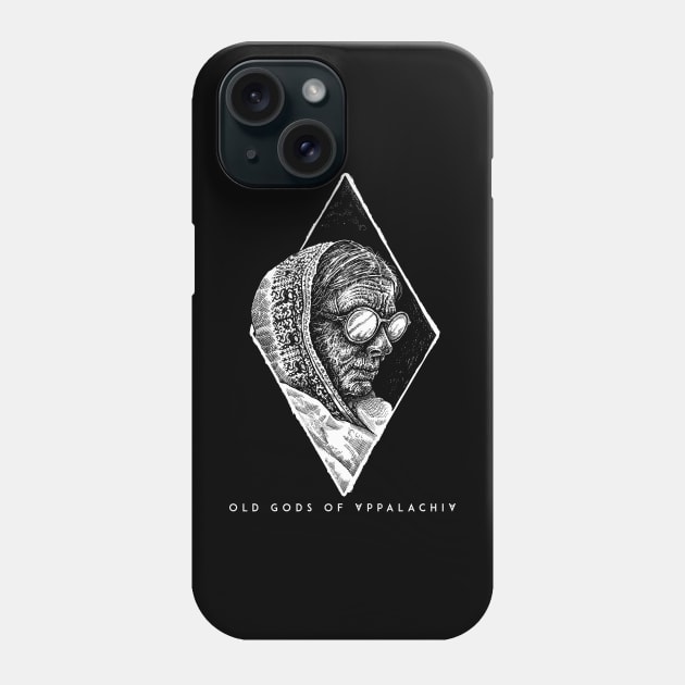 Build Mama a Coffin: Granny White (by @aleks7even) - light text Phone Case by Old Gods of Appalachia