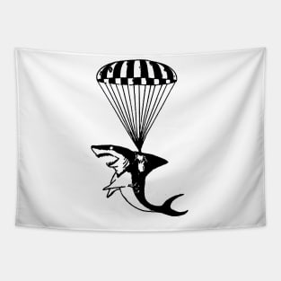 Shark on a Parachute Tapestry