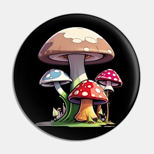 Psychedelic Mushroom vector Pin