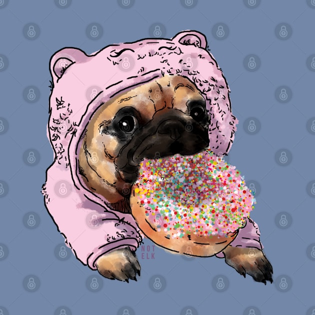 Donut pug by KateLos