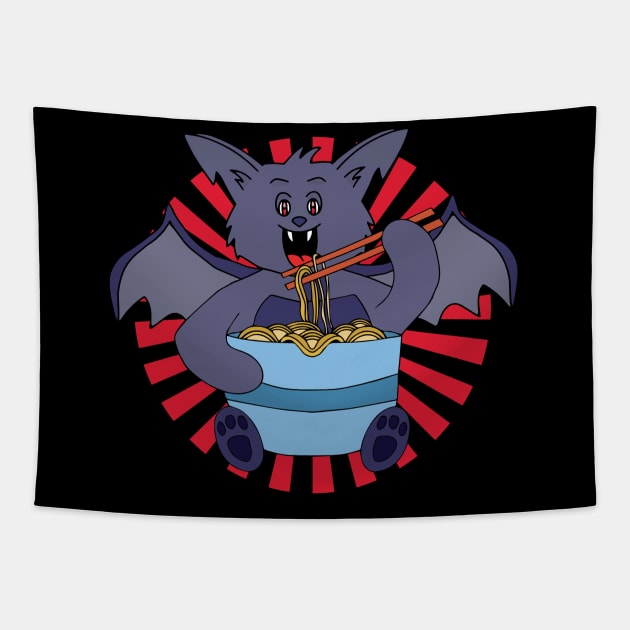 Bat Ramen Tapestry by DiegoCarvalho