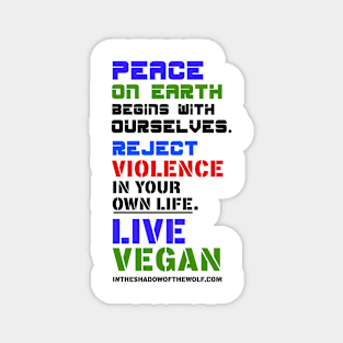 Live Vegan Ⓥ Magnet