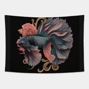 Floral Bettafish Tapestry