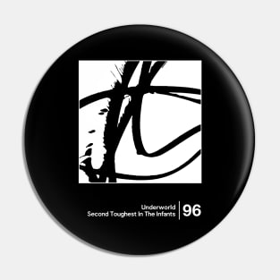 Second Toughest In The Infants / Minimal Style Graphic Artwork Design Pin