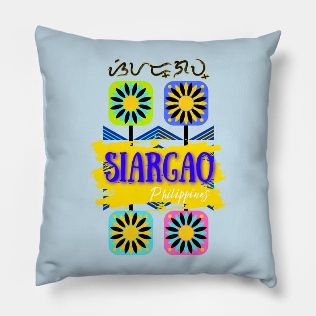 Baybayin word Siargao Pillow by Pirma Pinas