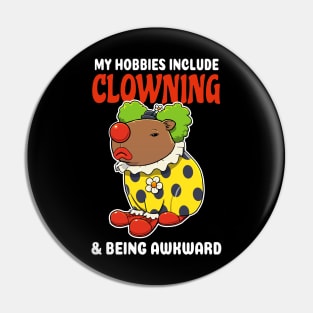 My hobbies include Clowning and being awkward cartoon Capybara Pin