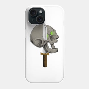 Toothless skull and knife Phone Case