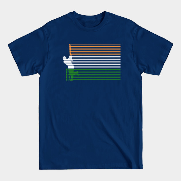 Disover India Cricket With Indian Flag - India Cricket - T-Shirt