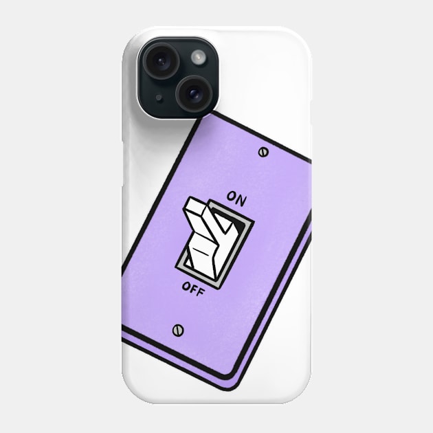 Purple on off switch Phone Case by keeplooping