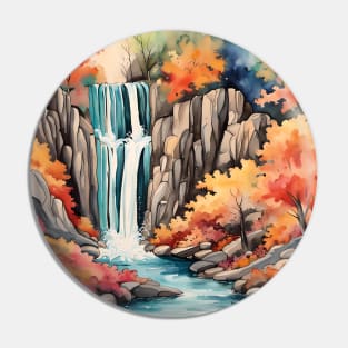 Water Color Waterfall Wonderland Pin