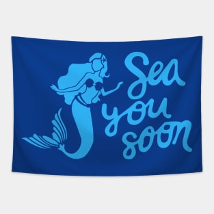 Sea you soon [Positive tropical motivation] Tapestry