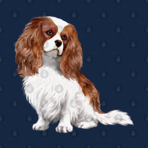 A Blenheim Cavalier King Charles Spaniel - Just the Dog by Dogs Galore and More