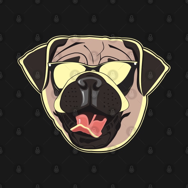 Neon Pug Delight: Vibrant Canine Artwork for Modern Dog Lovers by Dogiviate