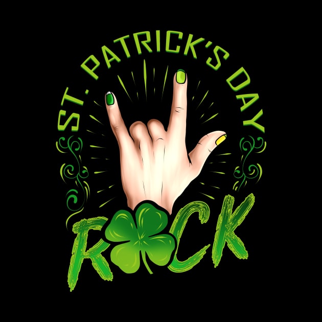 Sign Of The Horns Hand Logo Rock Music St Patricks Day by SinBle