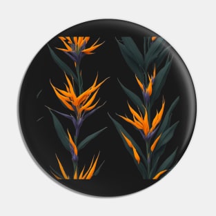 Strelitzia Flower Pattern | Native Plant South Africa | Bird of Paradise | African Safari Pin