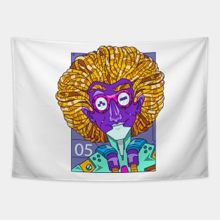 Technology Crazy hair Tapestry