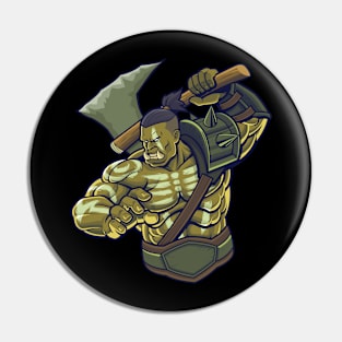 War Craft Orc Warrior in Action Pin